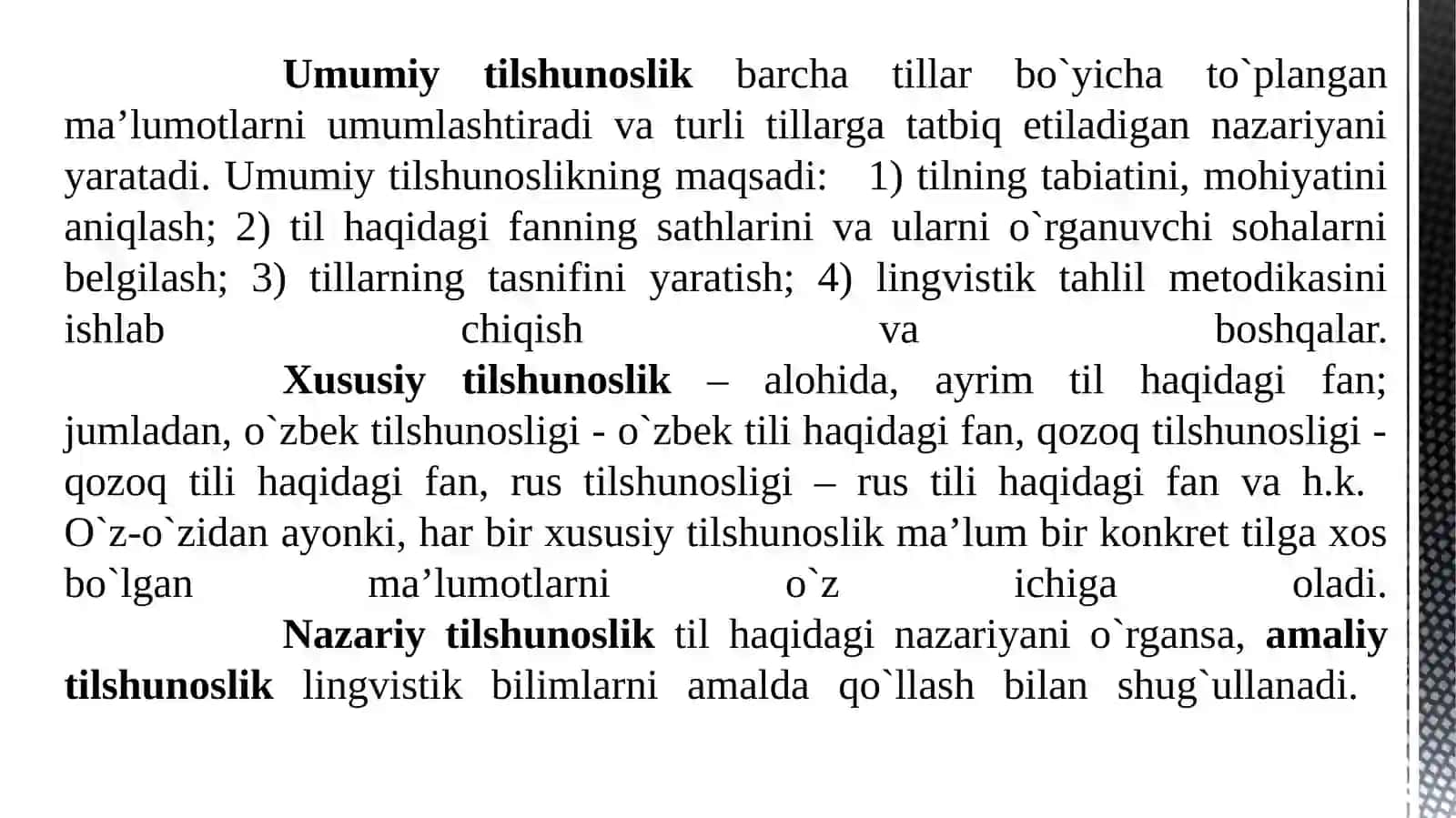 Tilshunoslik Tilshunaslik fanining umumiy va xususiy hodisalari 3