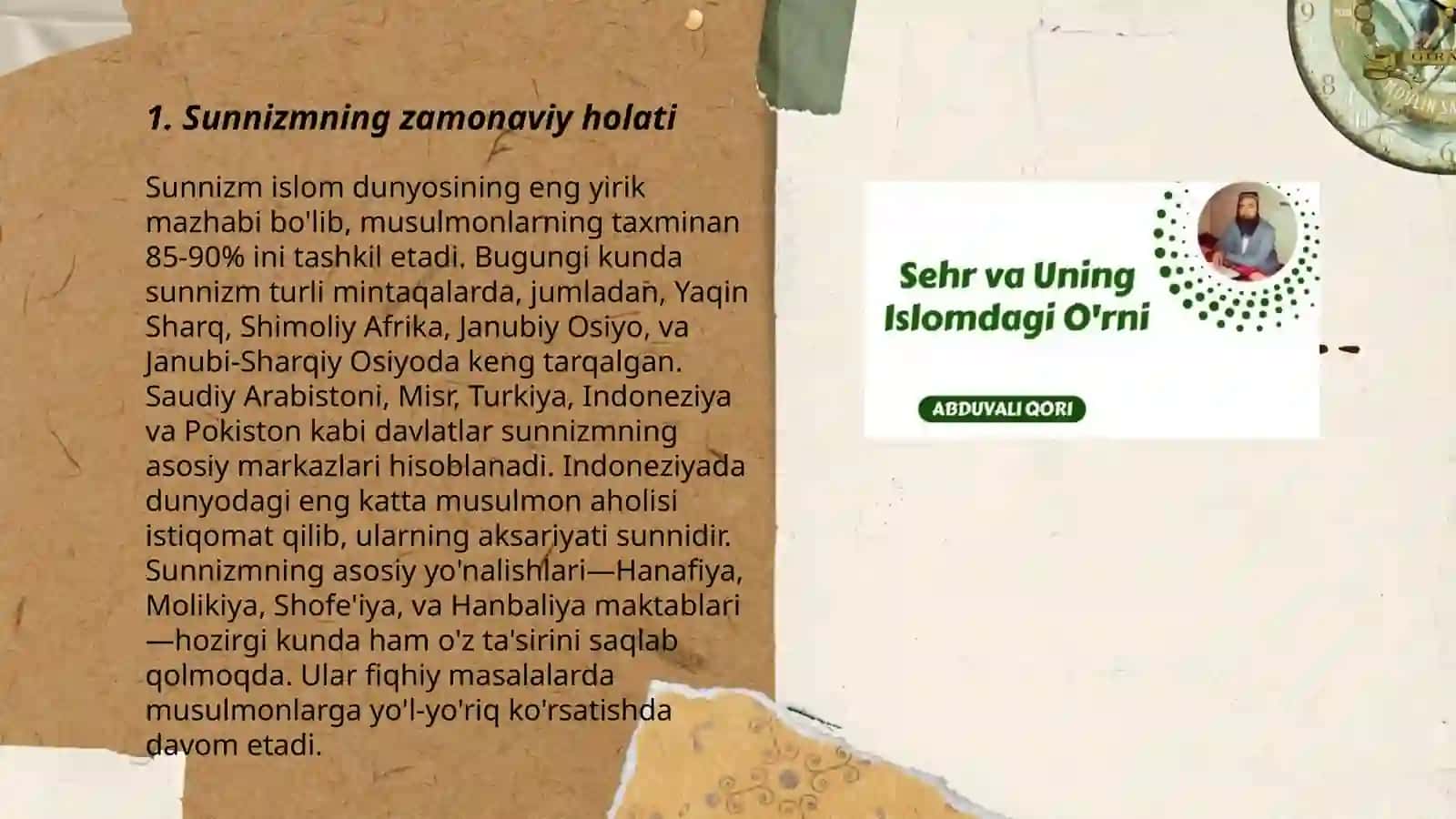 Sunnizmning zamonaviy holati 3