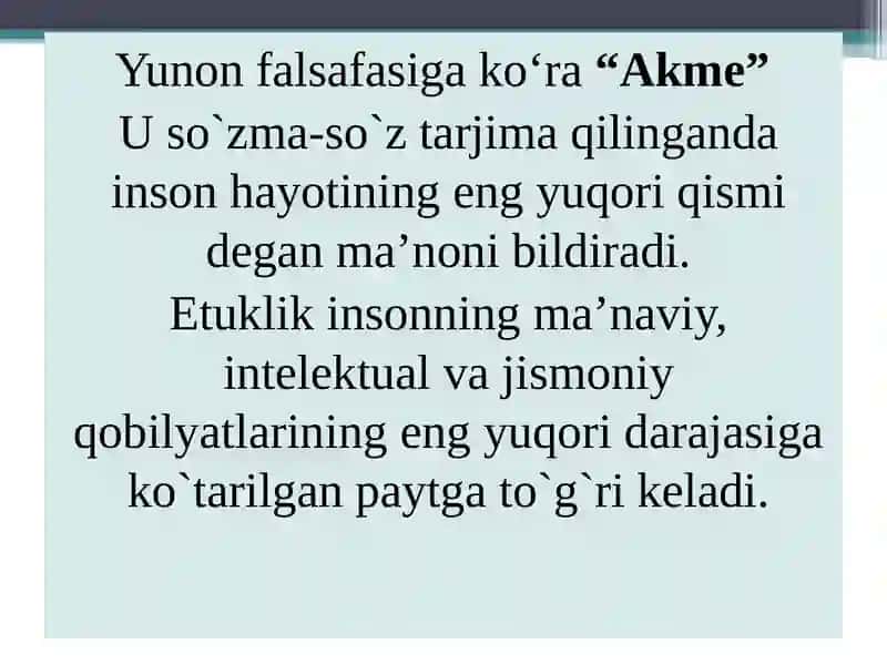 Yetuklik davrining psixologik xususiyatlari 3