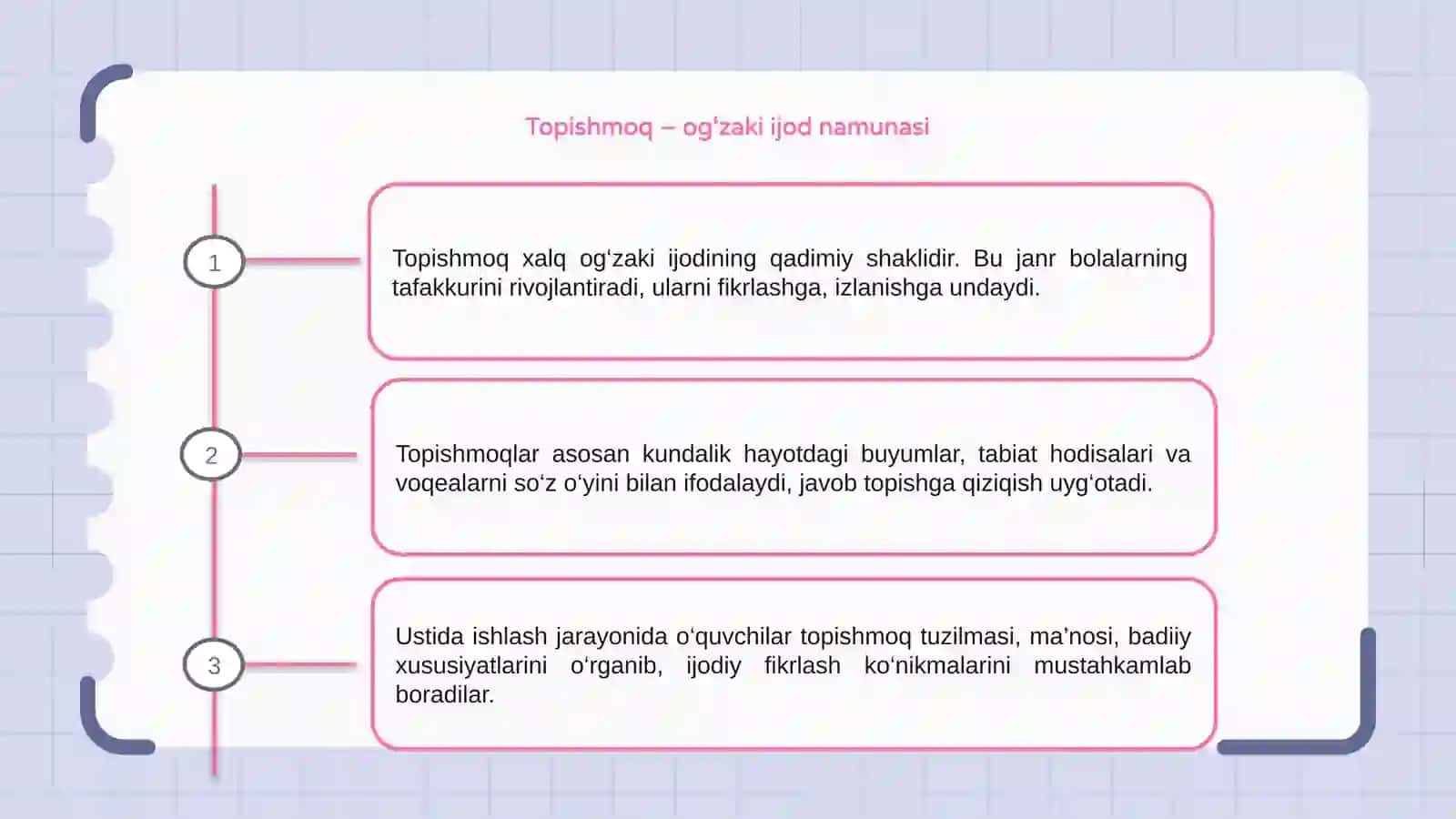 Topishmoq matni ustida ishlash 3