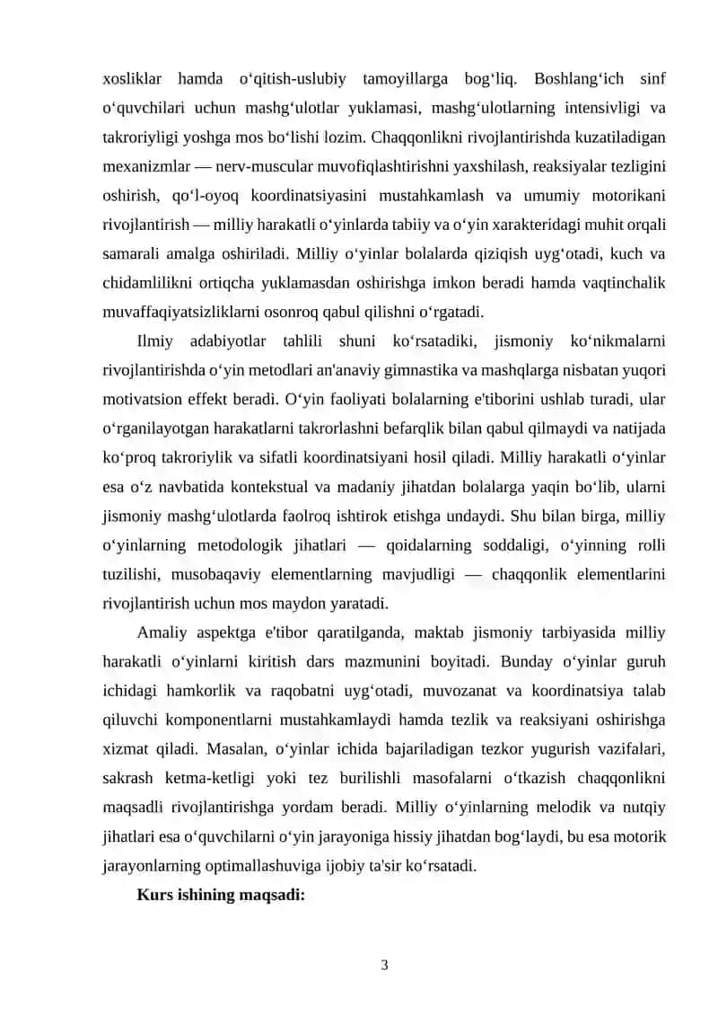 Boshlang'ich sinf o'quvchilarining chaqqonlik jismoniy sifatini rivojlantirishda milliy harakatli o'yinlarning ahamiyati 3