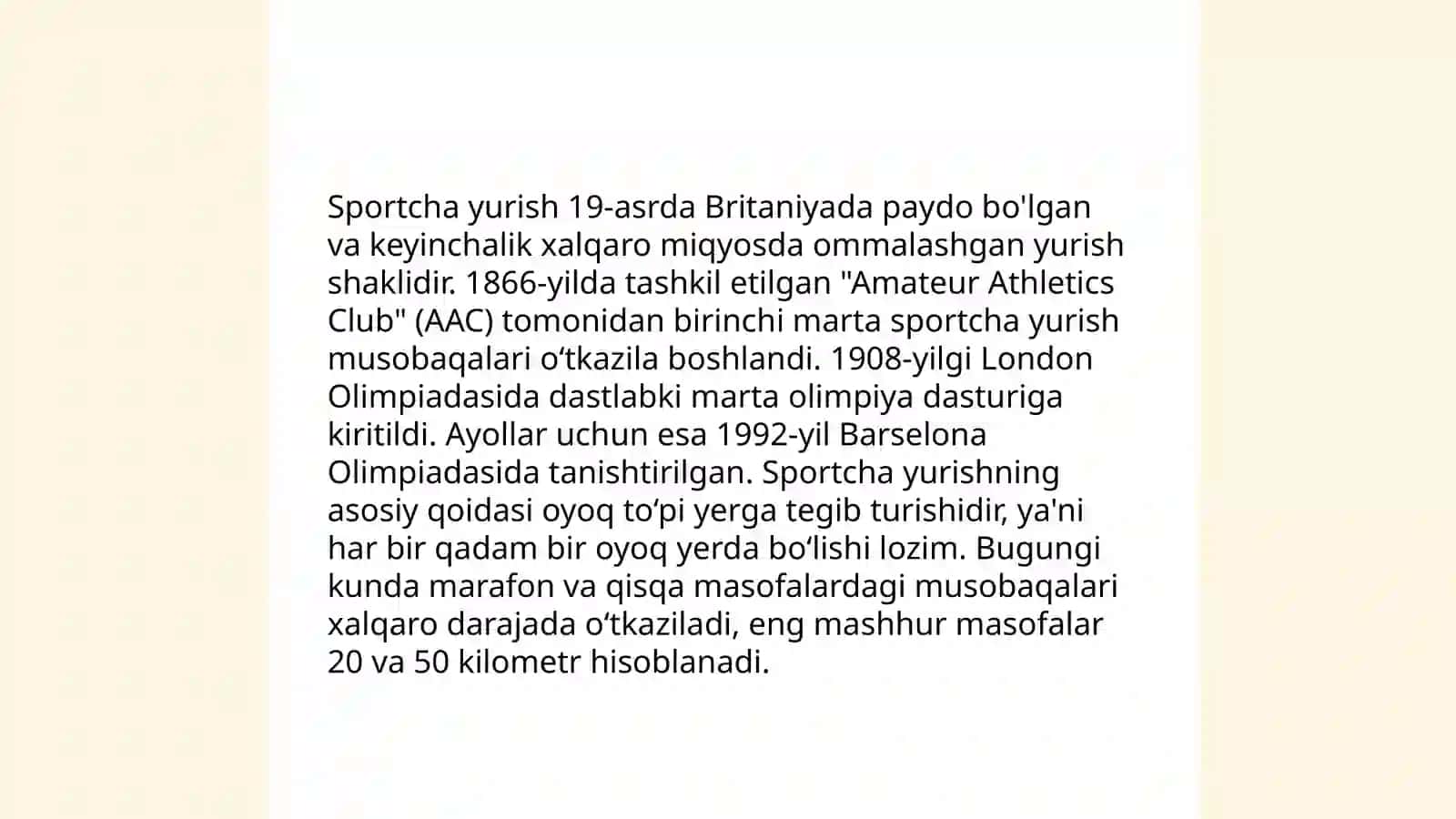 Sportcha yurish tarixi va texnikasi asoslari 3