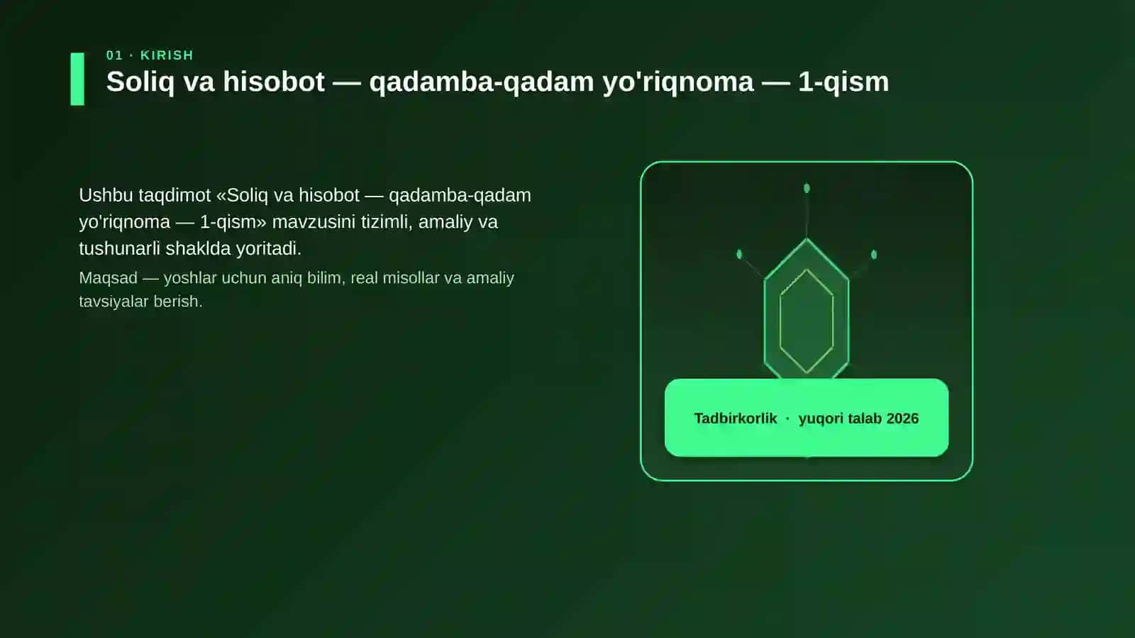 Soliq va hisobot — qadamba-qadam yo'riqnoma — 1-qism 3