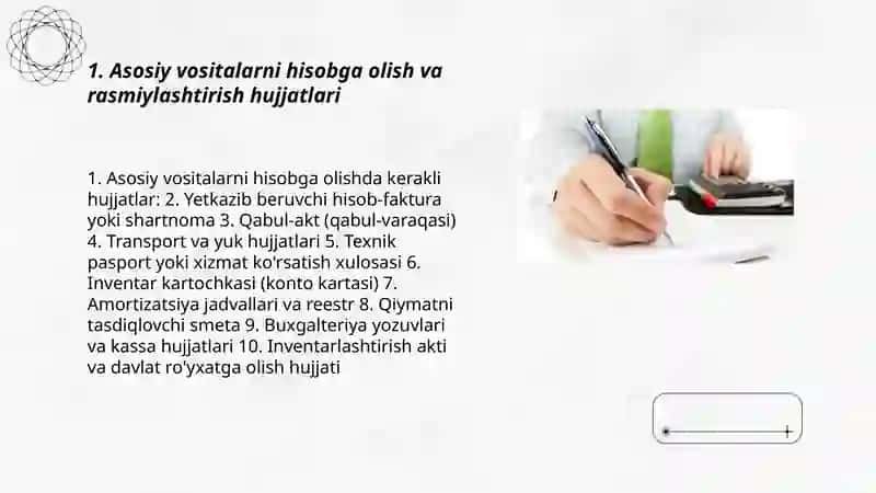 Asosiy vositalarni hisobga olish 3