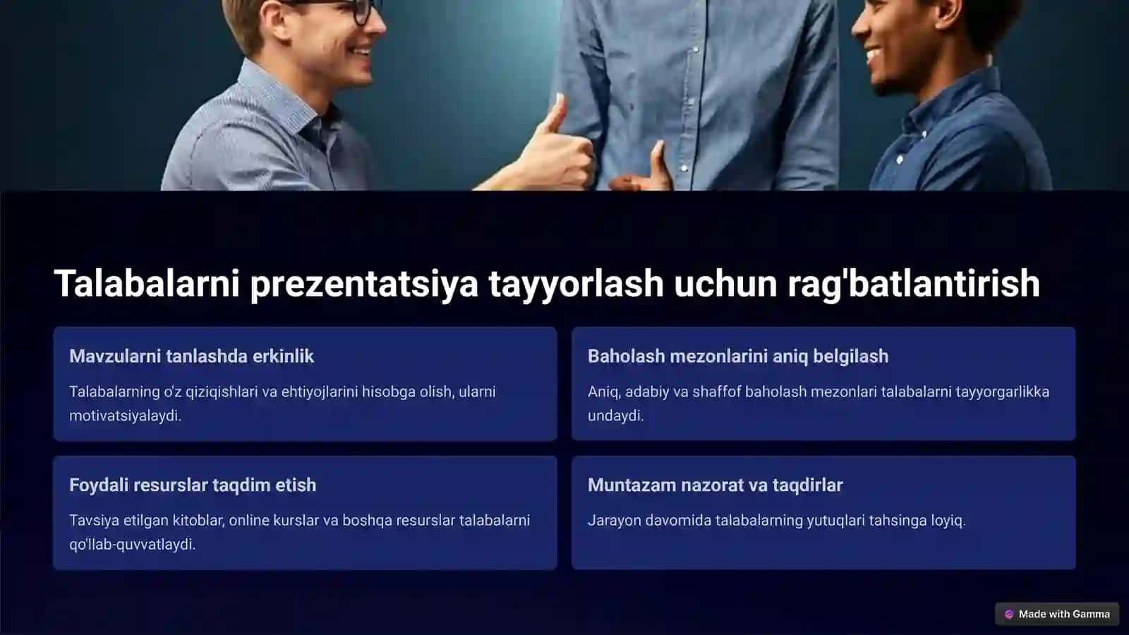 Mustaqil ish prezentatsiyalari 3