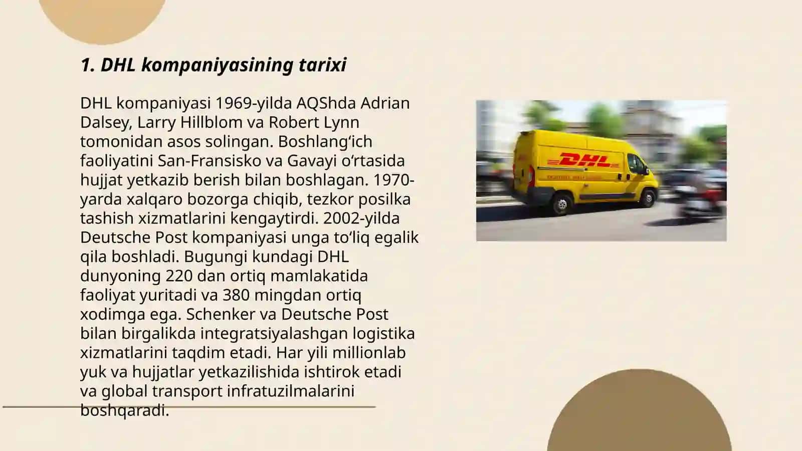 DHL kompaniyasining tarixi 3
