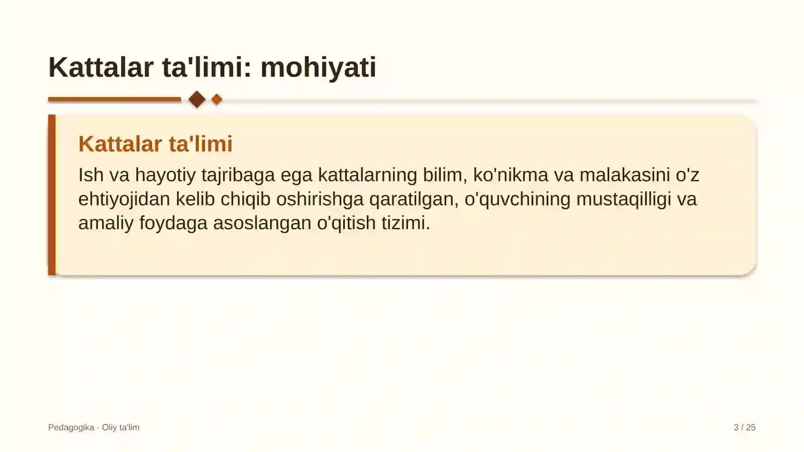 Avtomobil bozorlarida kattalar ta'limi 3