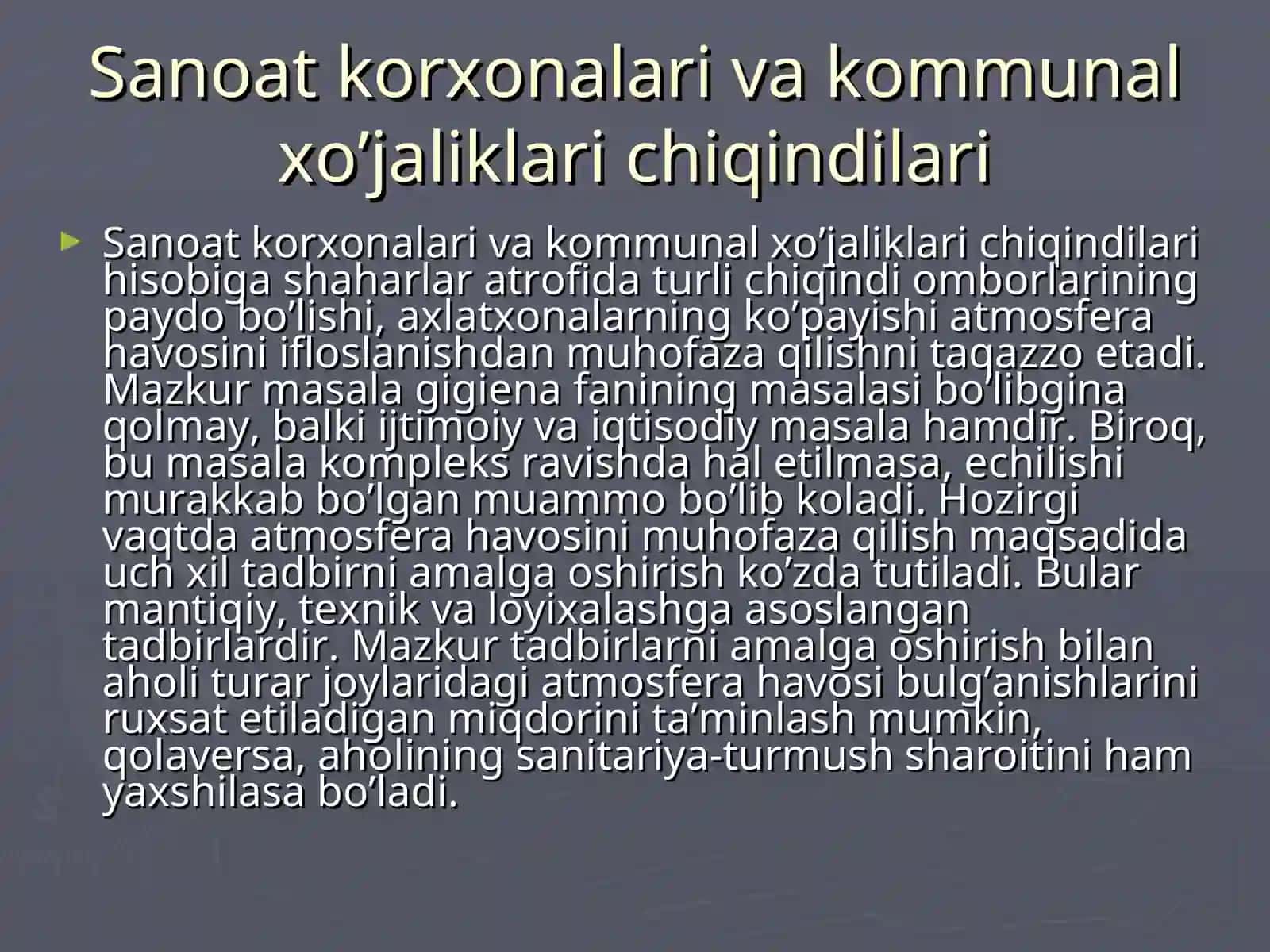 Zaharli moddalarning ruxsat etilgan chegaraviy konsepsiyasi 3