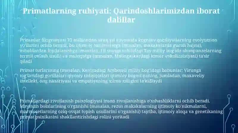 Psixkaning filogenetik taraqqiyoti 3