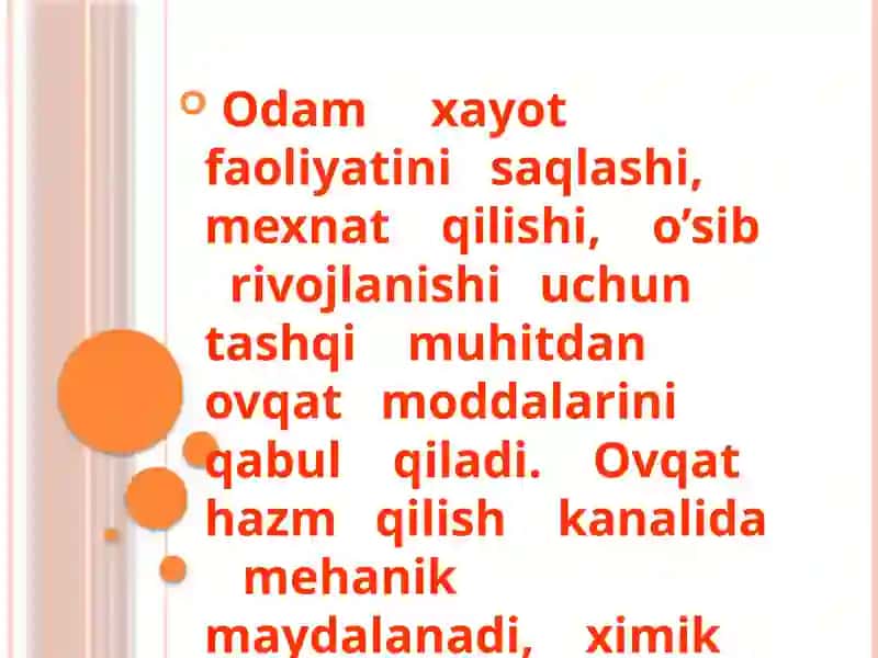 Hazm qilish tizimining yosh xususiyatlari va sport bilan shug'ullanuvchilarning ovgatlanish gigiyenasi 3