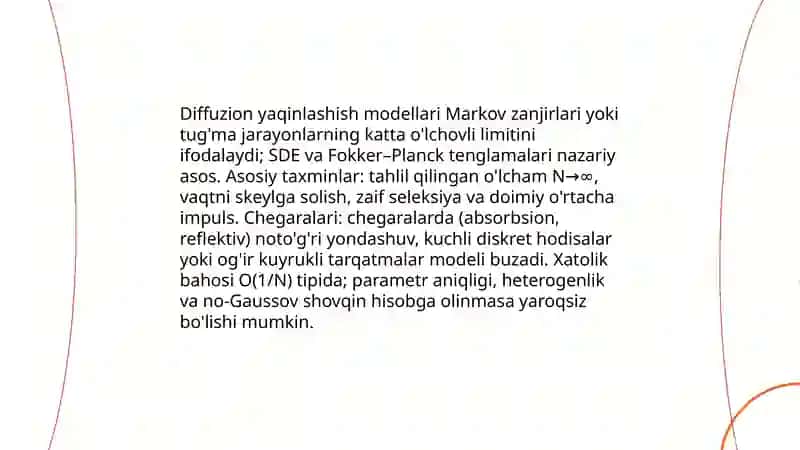 Diffuzion yaqinlashish modellari 3
