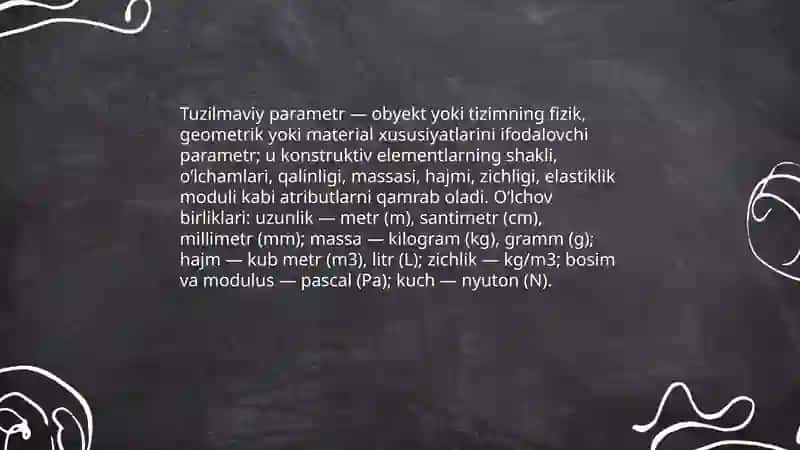 Tuzilmaviy parametr 3