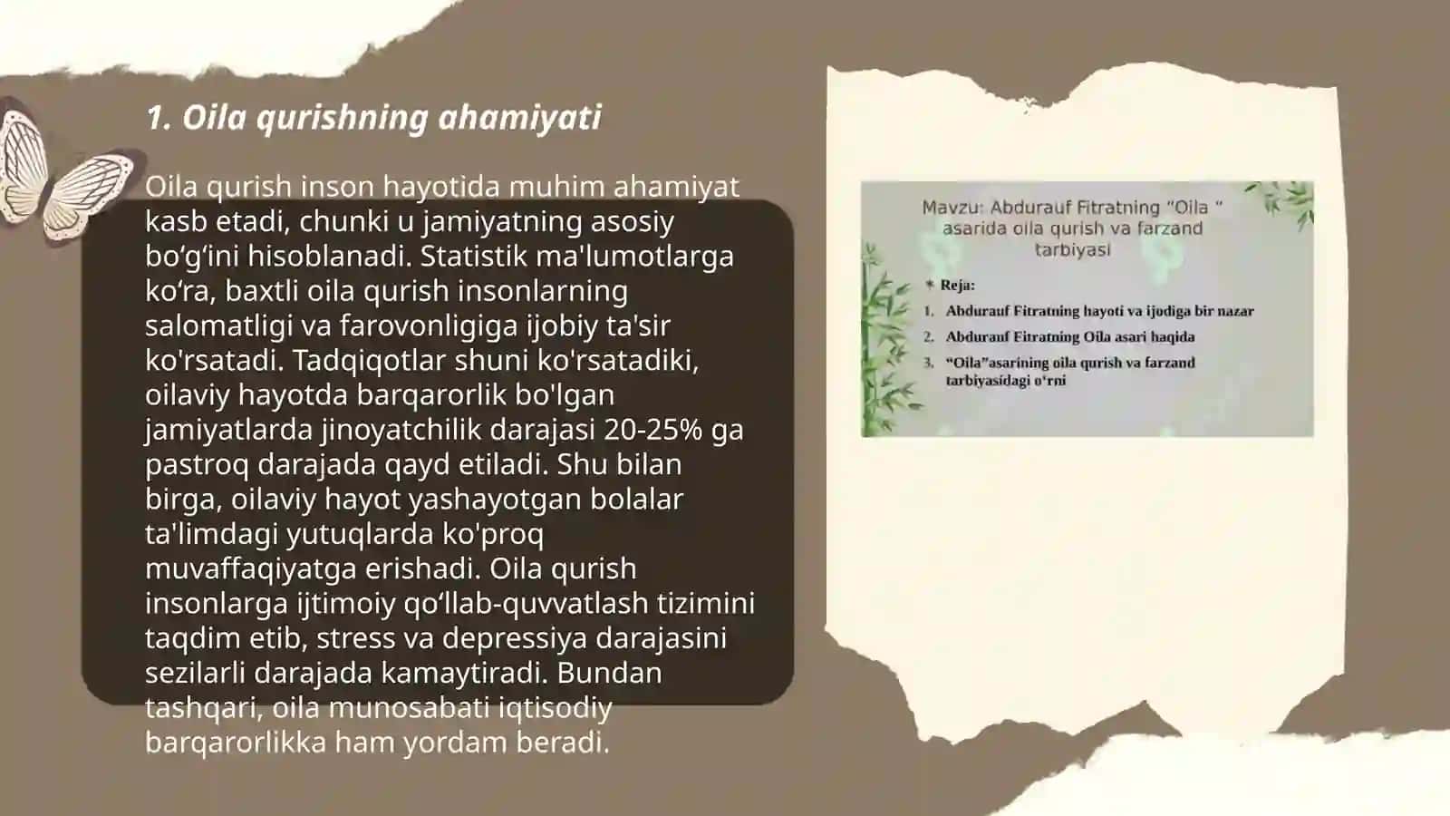 “Oila asari” dagi Oila qurish tartiblari va farzand tarbiyasi 3
