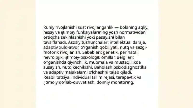 Ruhiy rivojlanishi sust rivojlangan bolalar haqida umumiy tushuncha 3