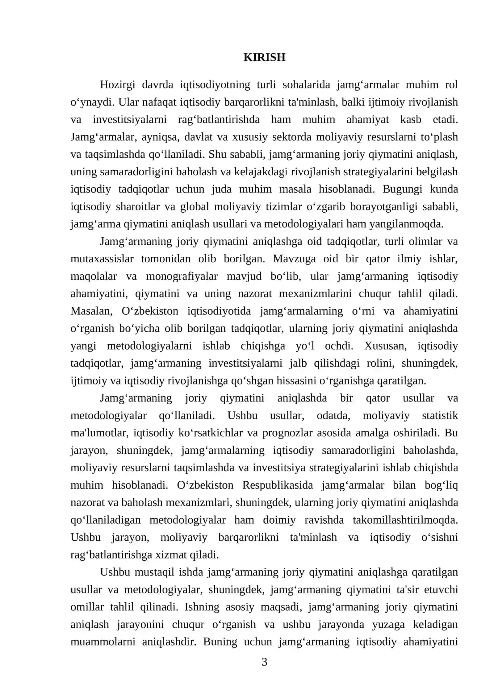 Jamg‘armaning joriy qiymatini aniqlash 3