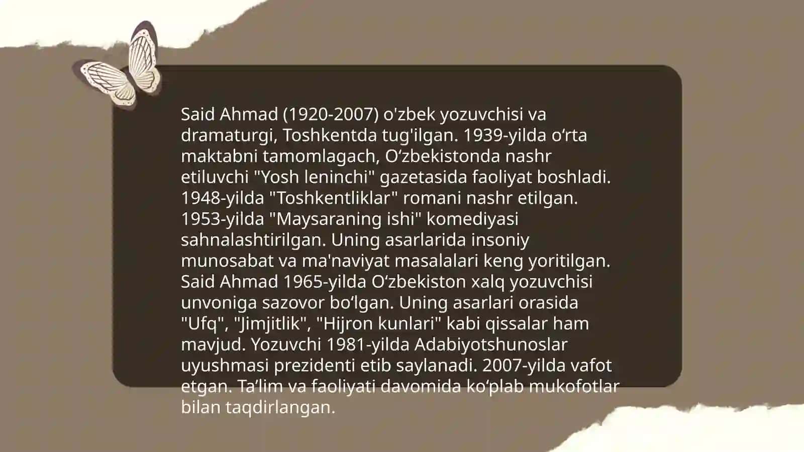 Said Ahmad hayoti va ijodiy faoliyati 3