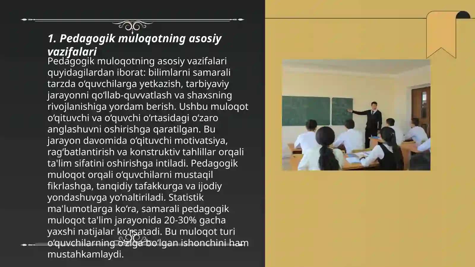 Pedagogning o'quvchilar bilan muomala olib borishning mohiyati 3