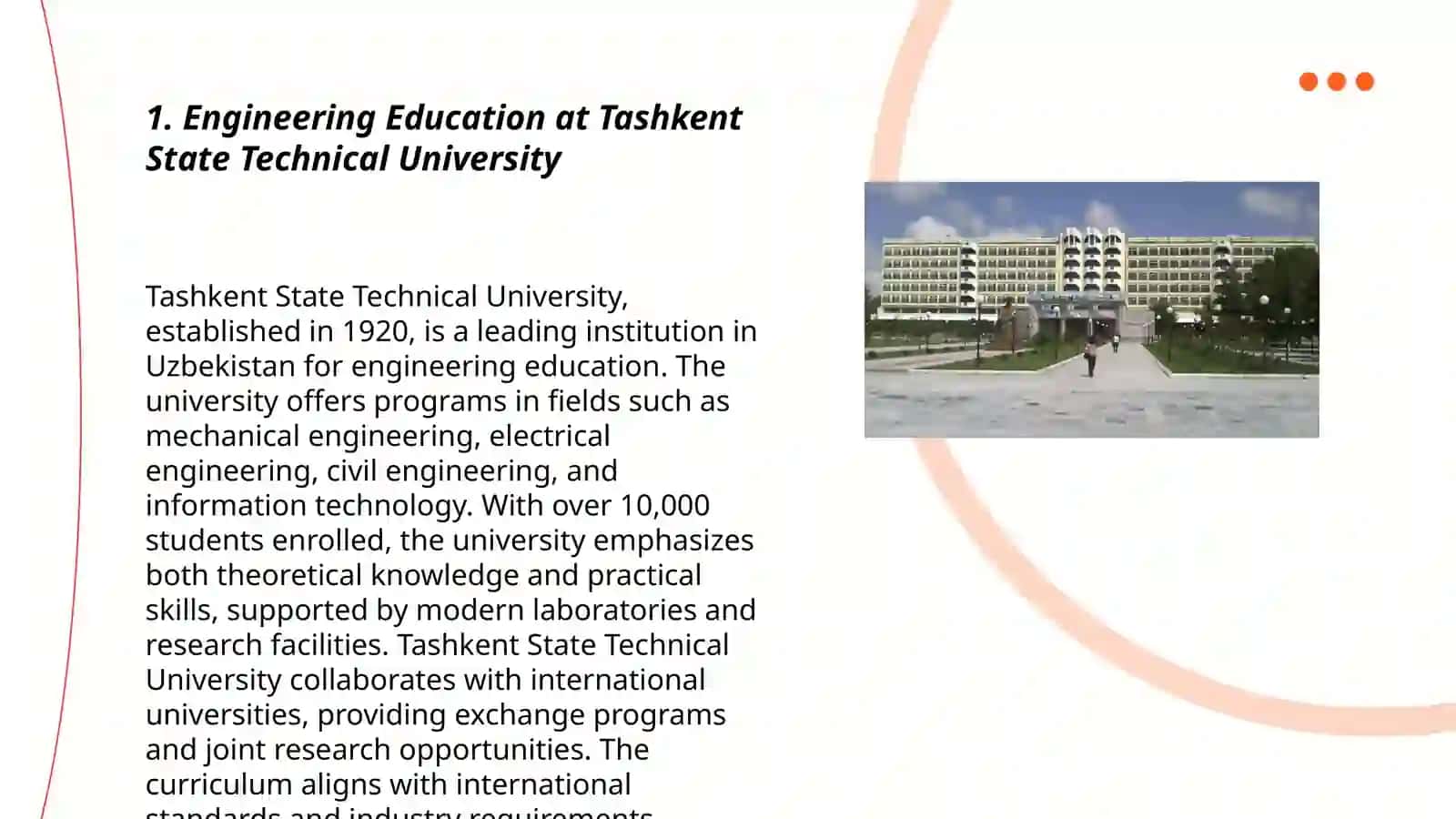Engineering Education at Tashkent State Technical University 3