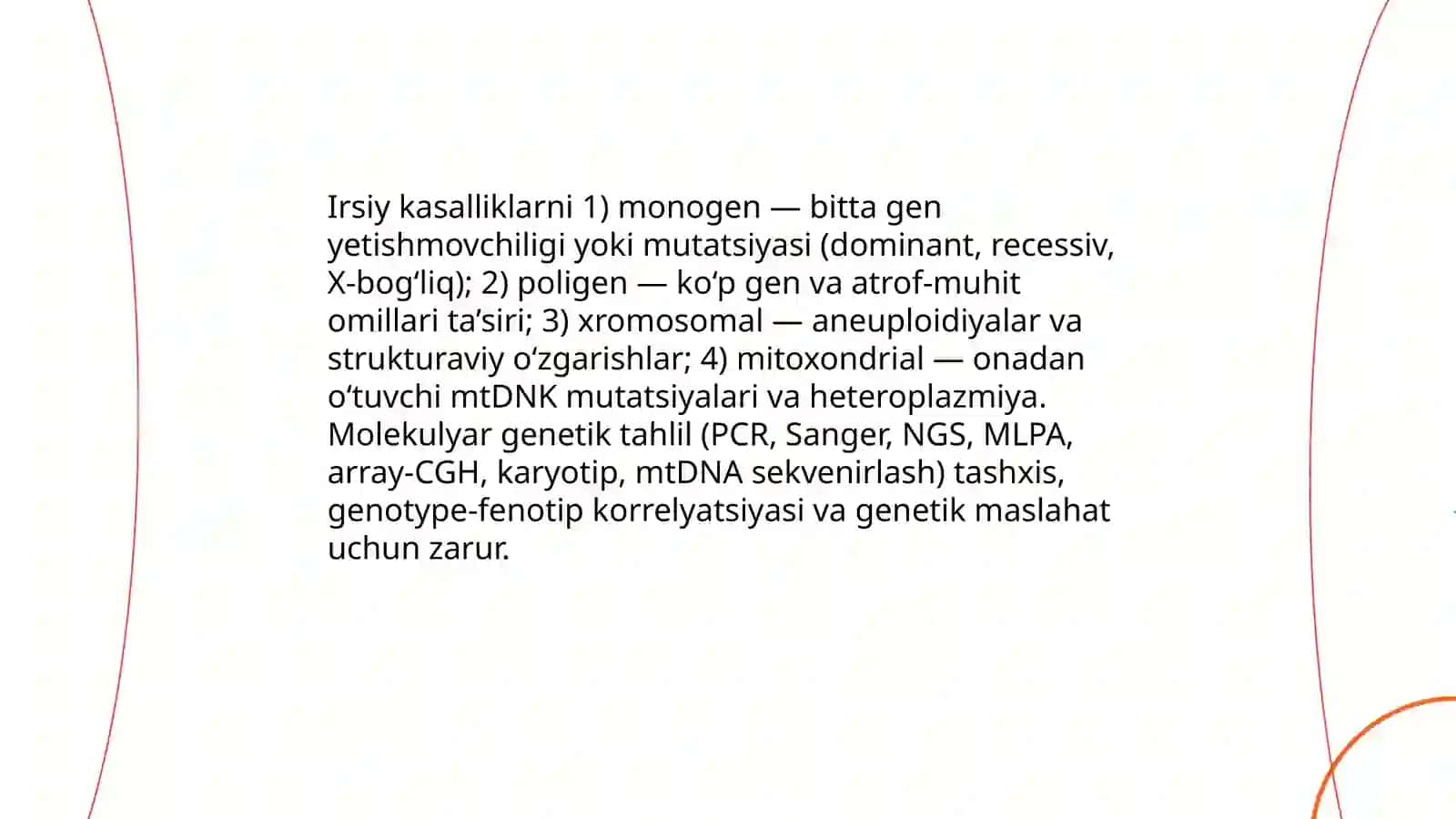 Irsiy kasalliklar klassifikatsiyasi 3