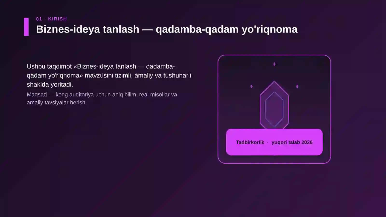 Biznes-ideya tanlash — qadamba-qadam yo'riqnoma 3