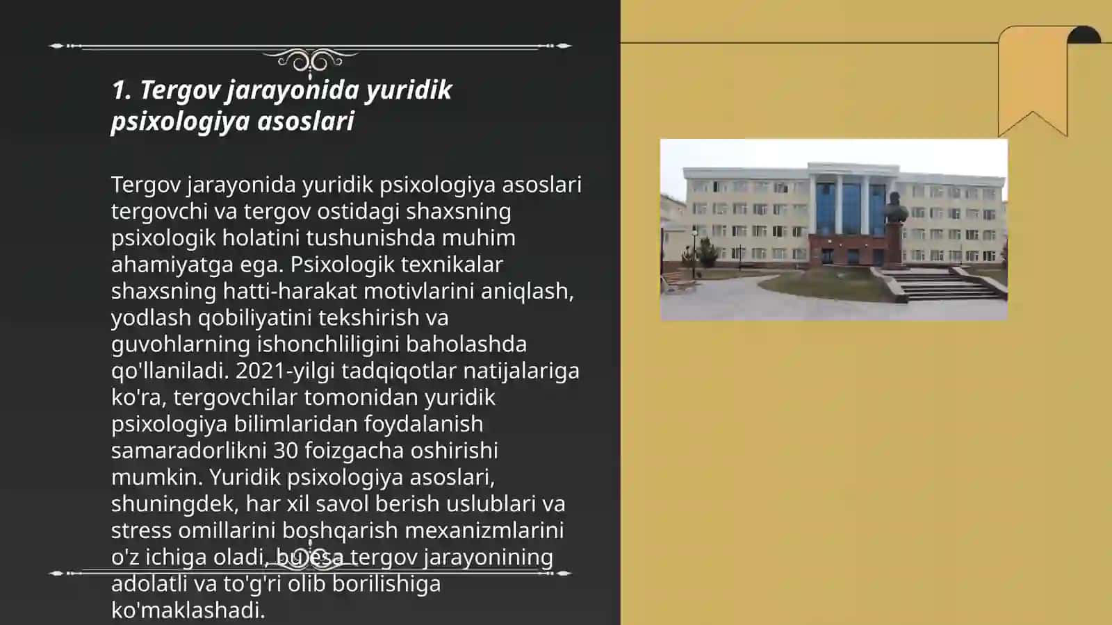 Tergov jarayonida yuridik va jinoiy psixologiya usullarini qo'llash 3