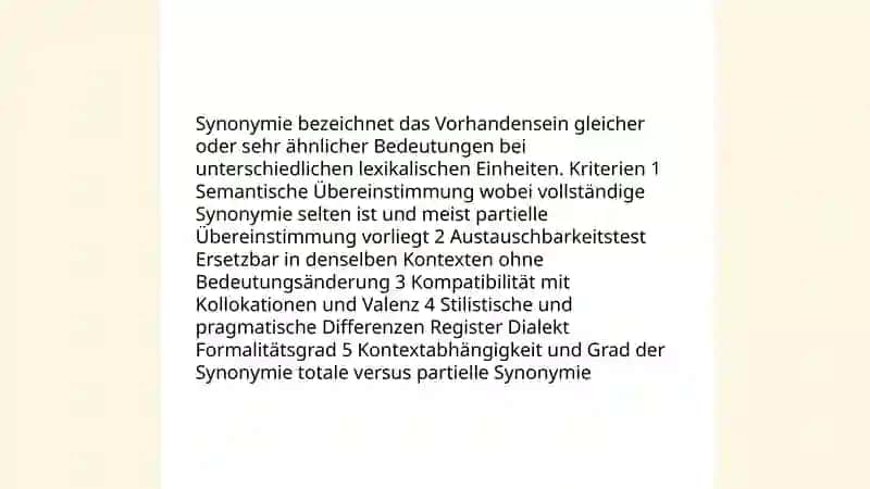 Synonyme im Deutschen 3