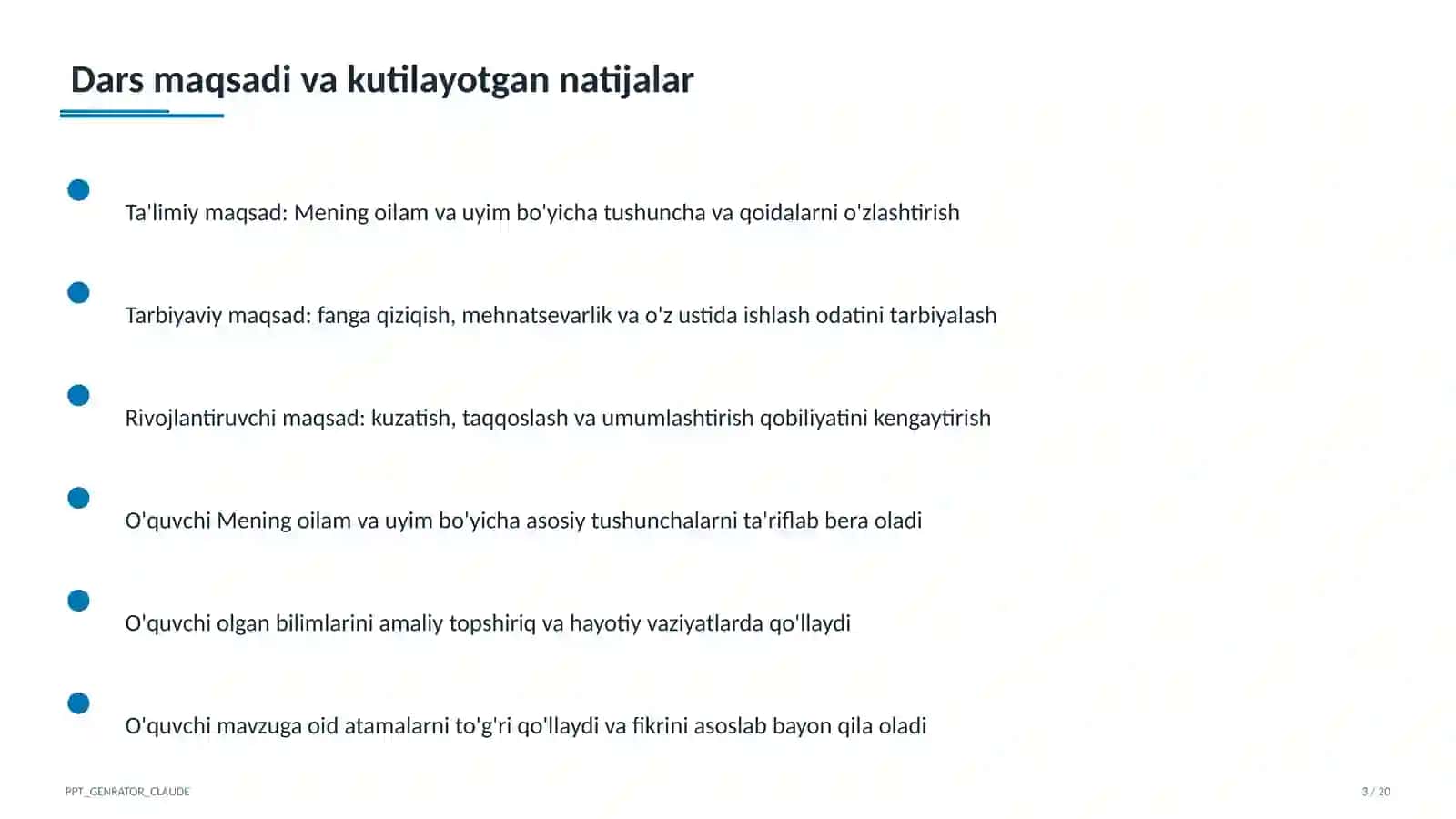 Mening oilam va uyim (1-sinf) 3