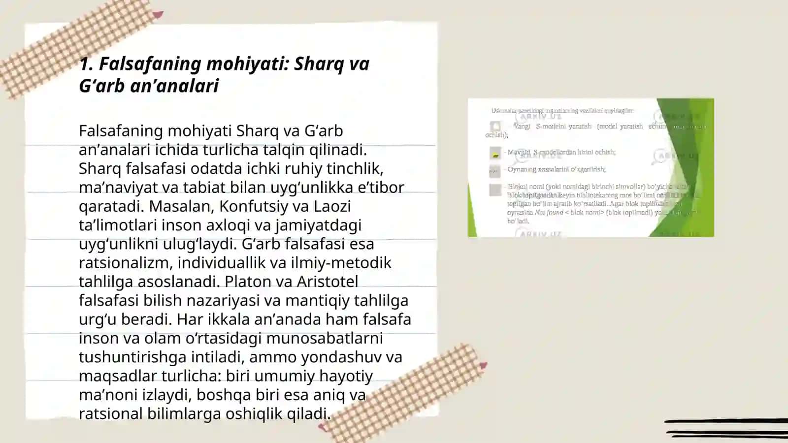 Falsafaning mohiyati: Sharq va Gʻarb anʼanalari 3