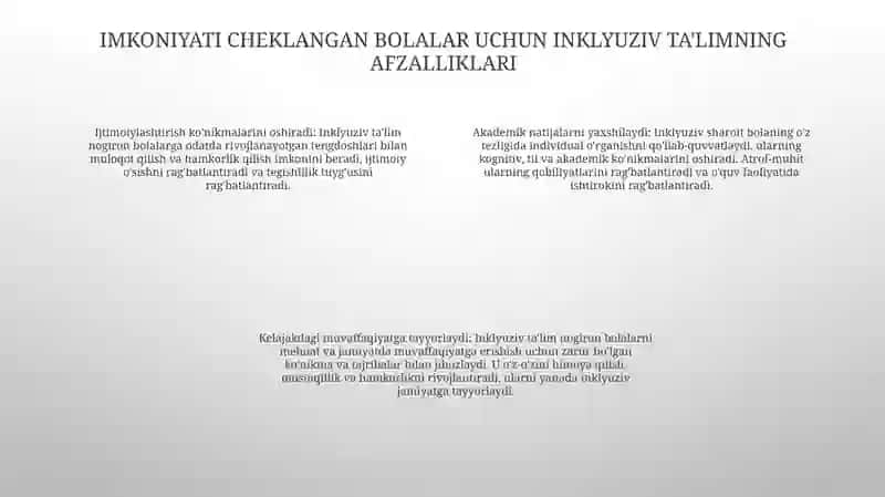 Iimkoniyati Cheklangan Bolalarni Inklyuziv Talim Va Tarbiyalash Konsepsiyasi 3