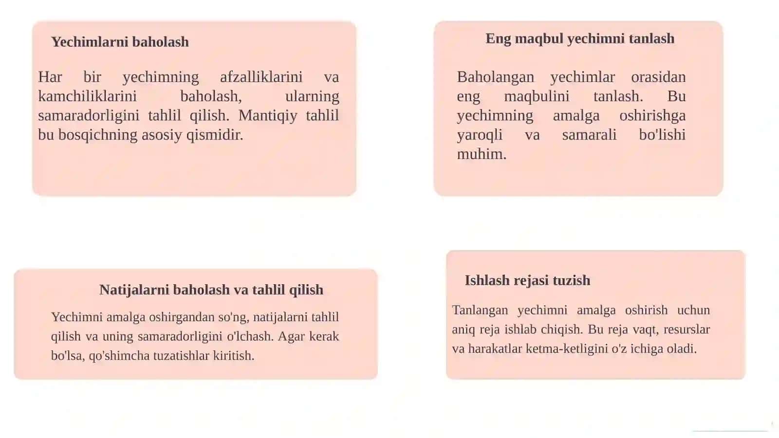 Muammolarni yechish va tanqidiy fikrlash qobiliyatini rivojlantirish 3