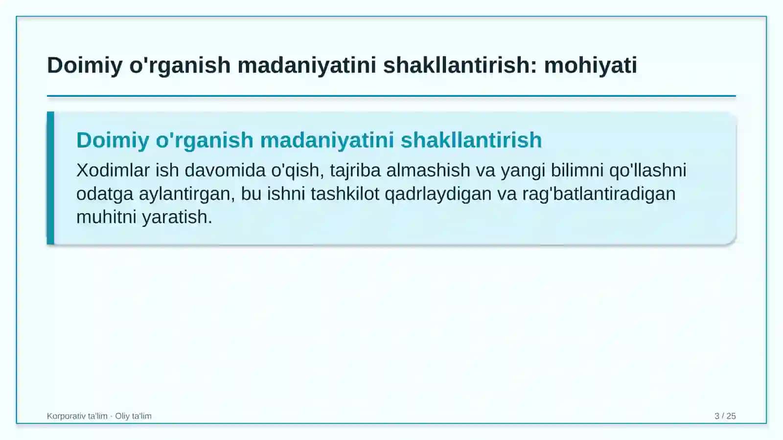 Advokatlik byurolarida doimiy o'rganish madaniyatini shakllantirish 3