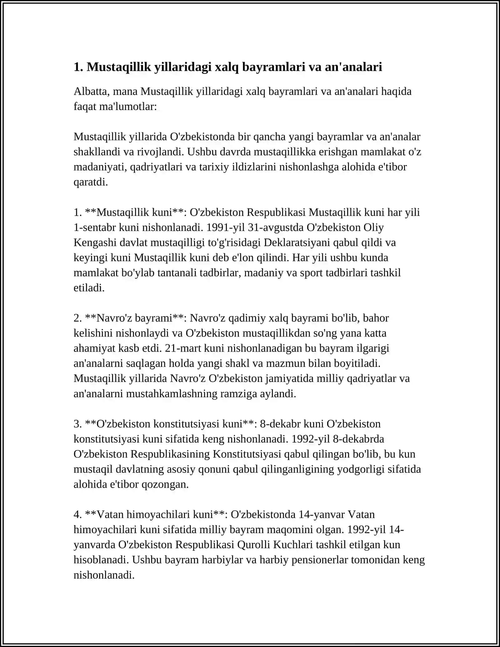 MUSTAQILLIK YILLARIDA O'ZBEK MILLIY URF ODAT VA QADIRYATLAR 3