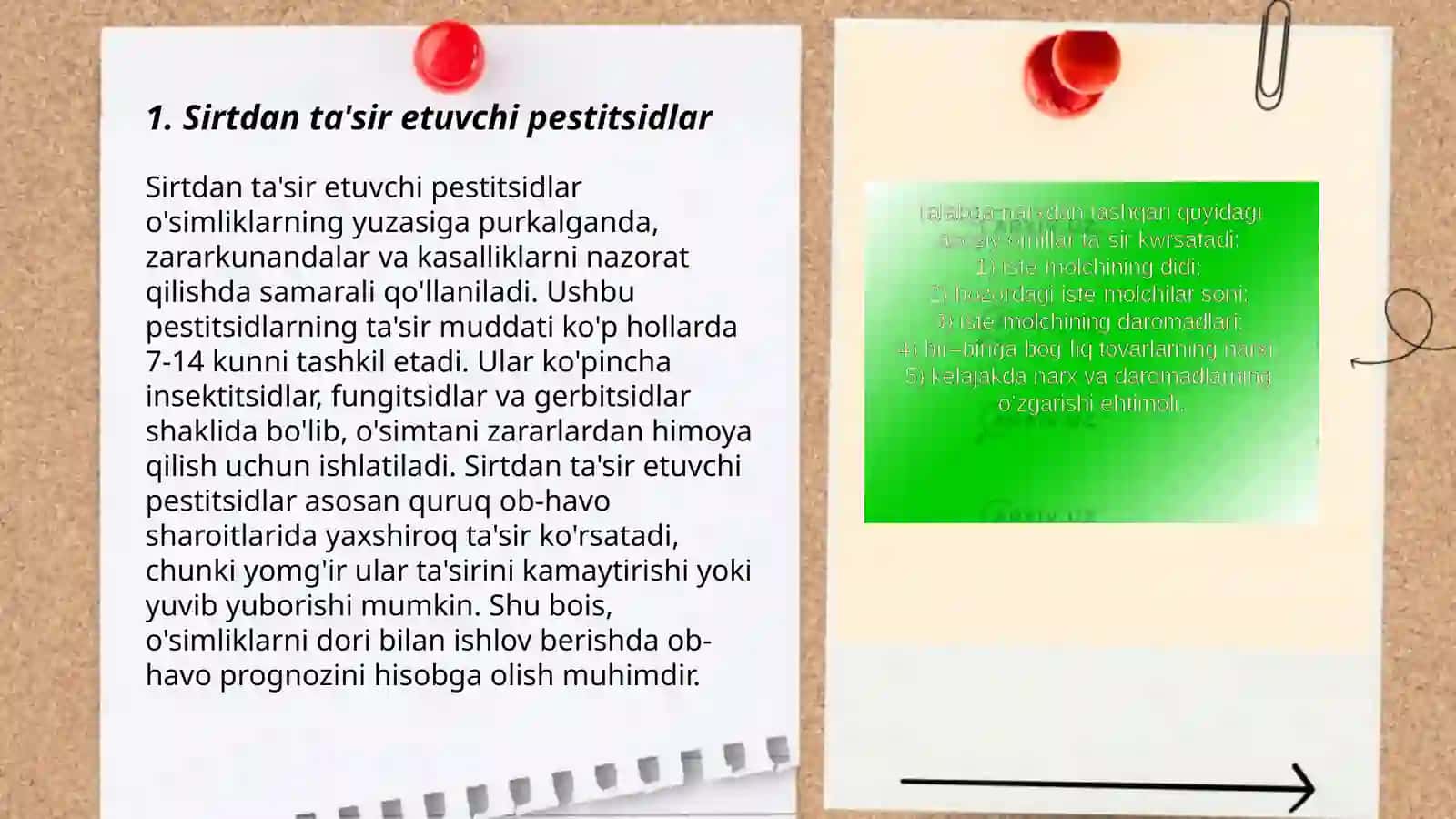 Sirtdan va me'da ichak orqali ta'sir etuvchi pestitsidlar 3