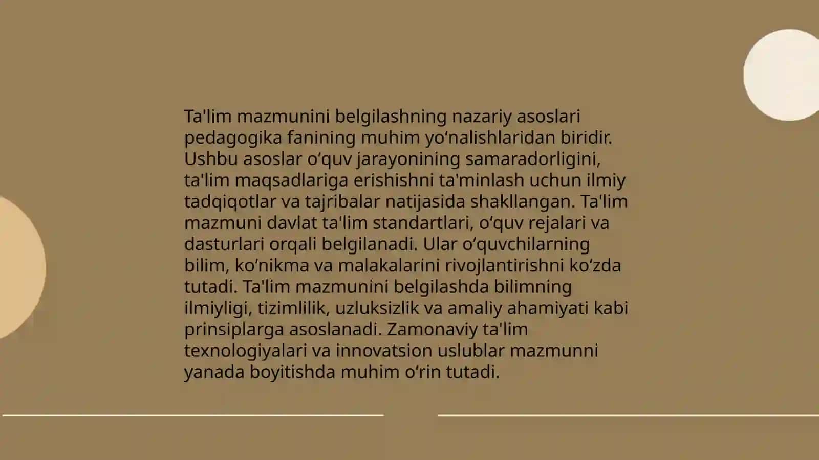Ta'lim mazmunini. Ta'lim metodlari va vositalari Mohinur 3