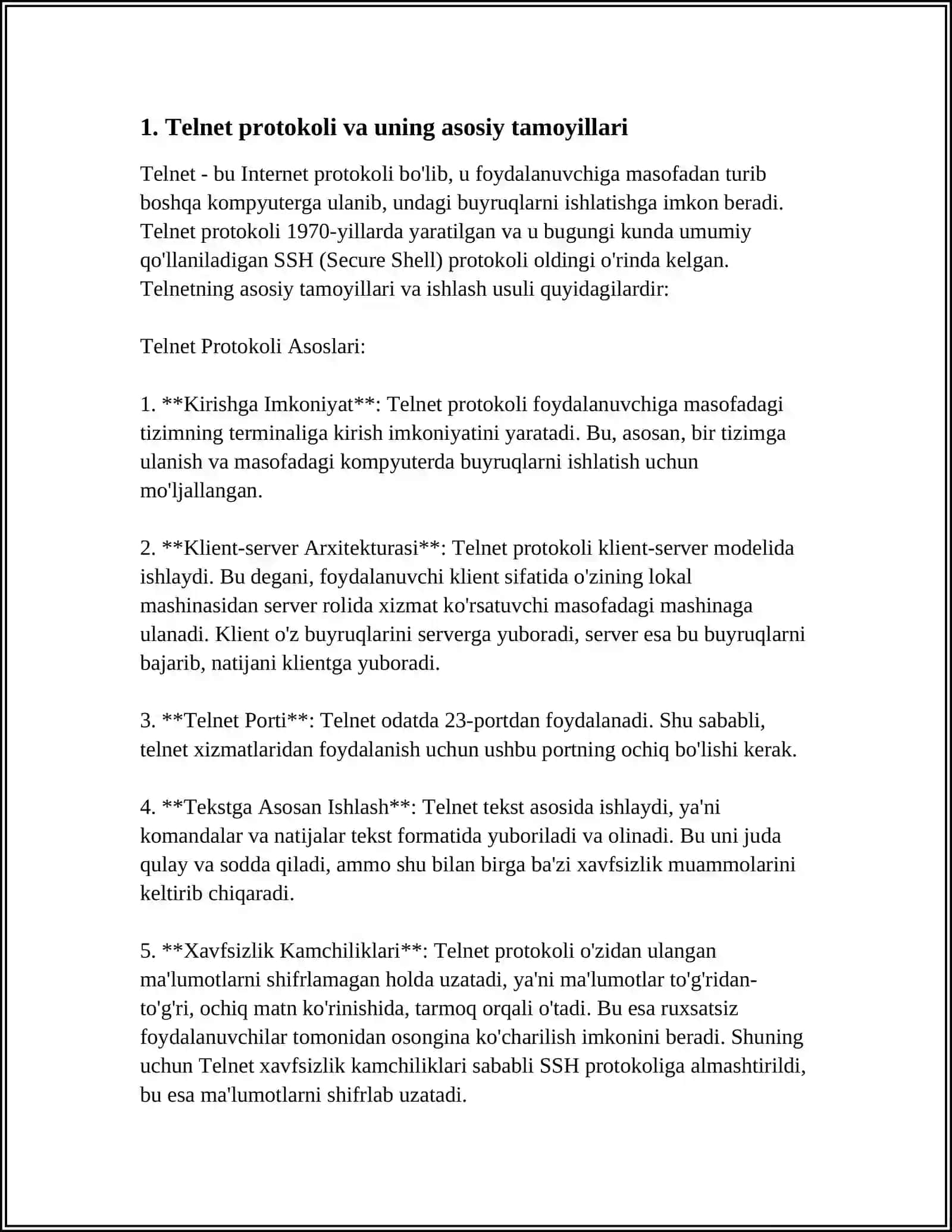 PYTHON'DA TELNET SERVER/MIJOZ YARATISH 3
