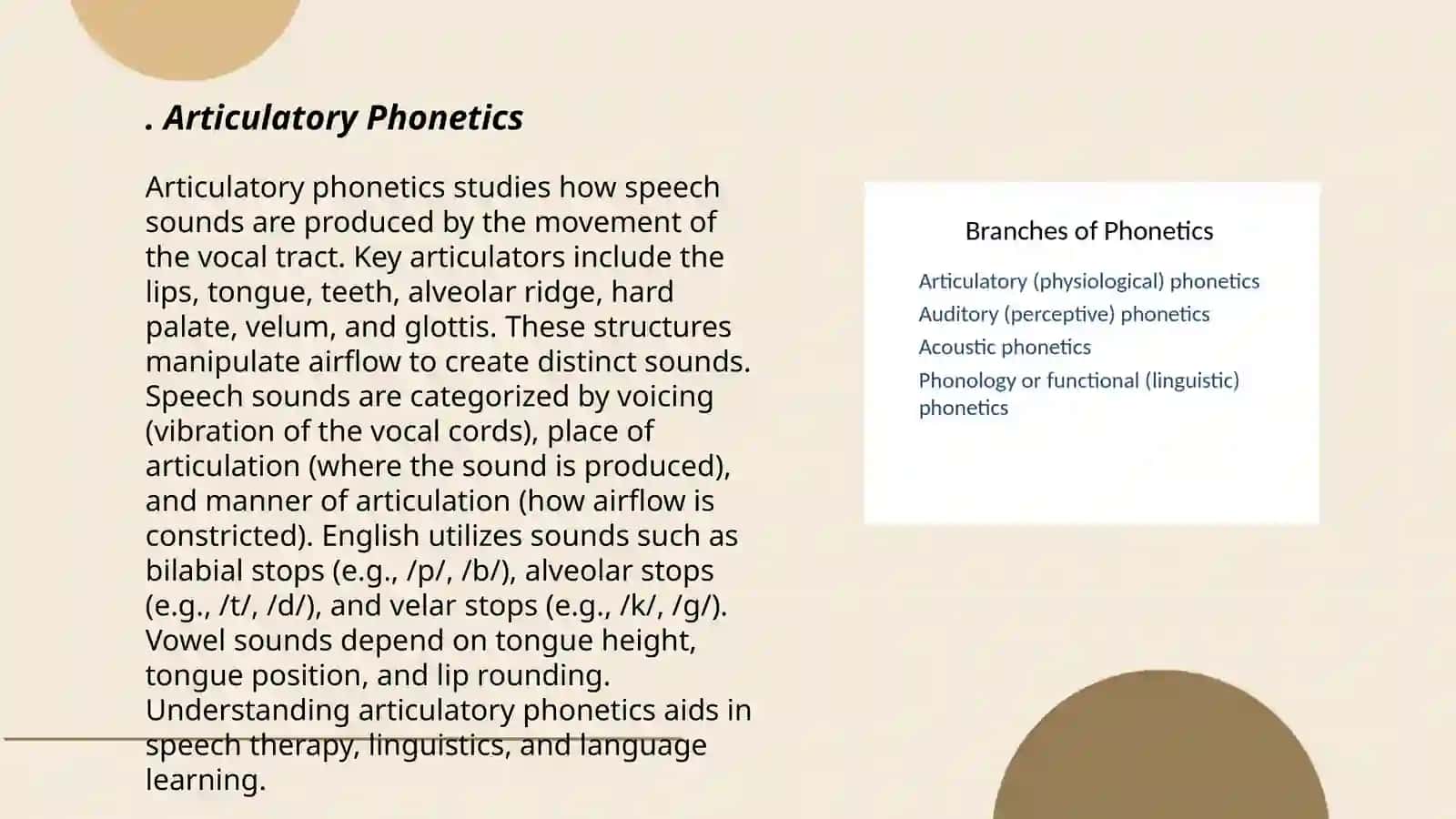 Articulatory Phonetics 3