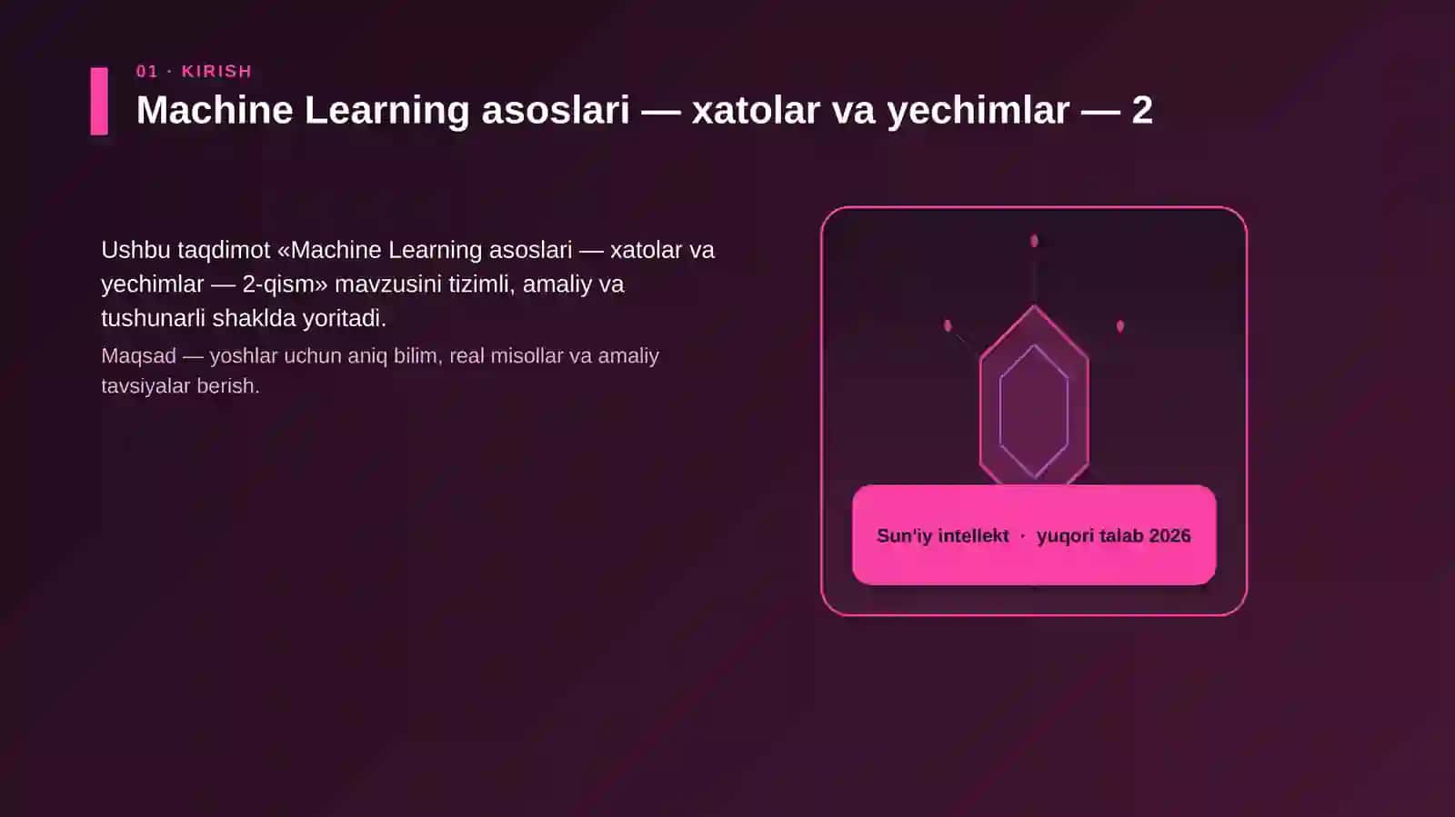 Machine Learning asoslari — xatolar va yechimlar — 2-qism 3