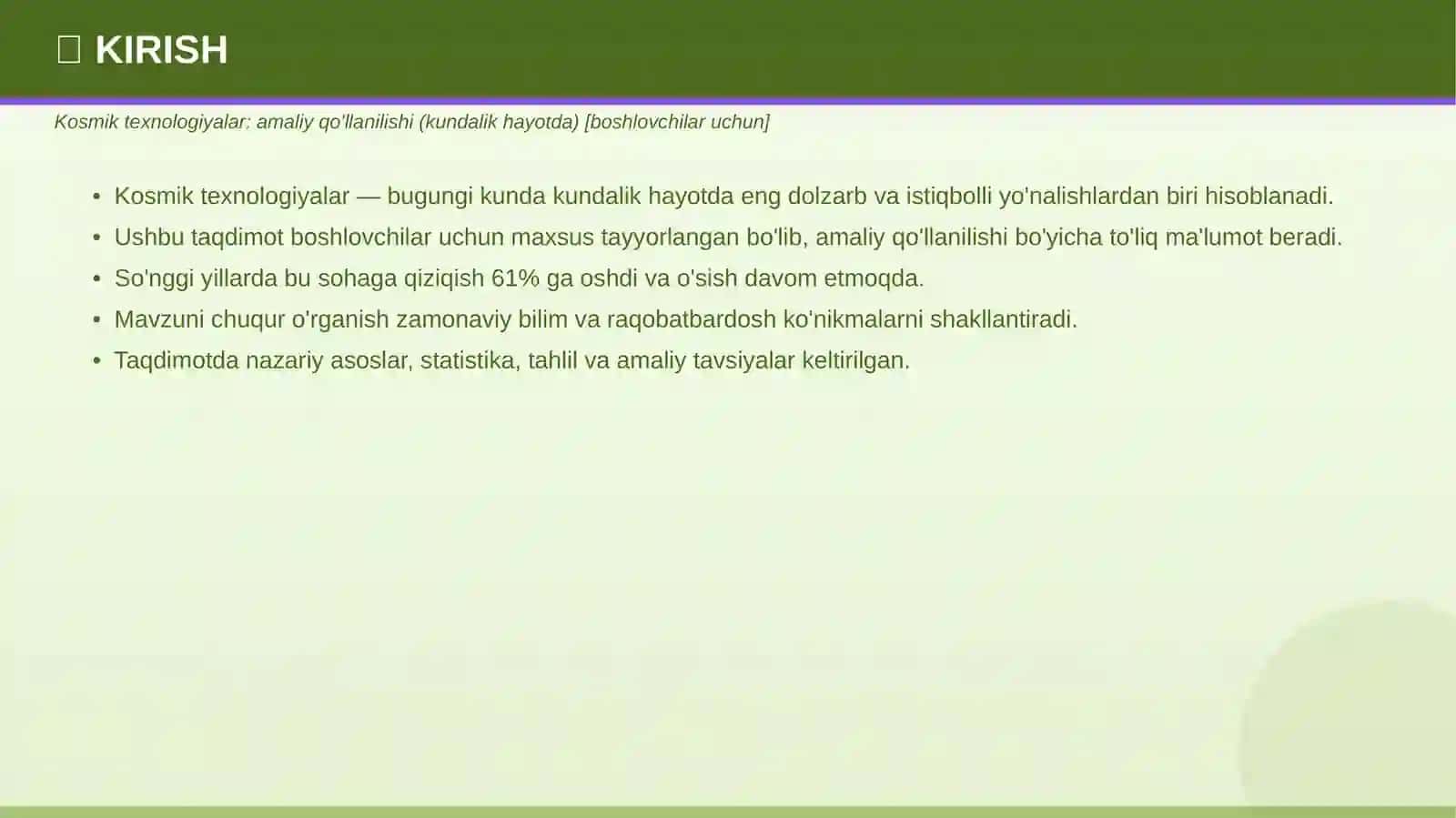 Kosmik texnologiyalar: amaliy qo'llanilishi (kundalik hayotda) [boshlovchilar uchun] 3