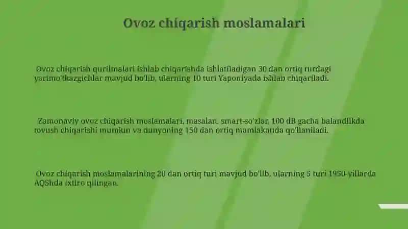 Ovoz chiqarish moslamalari 3