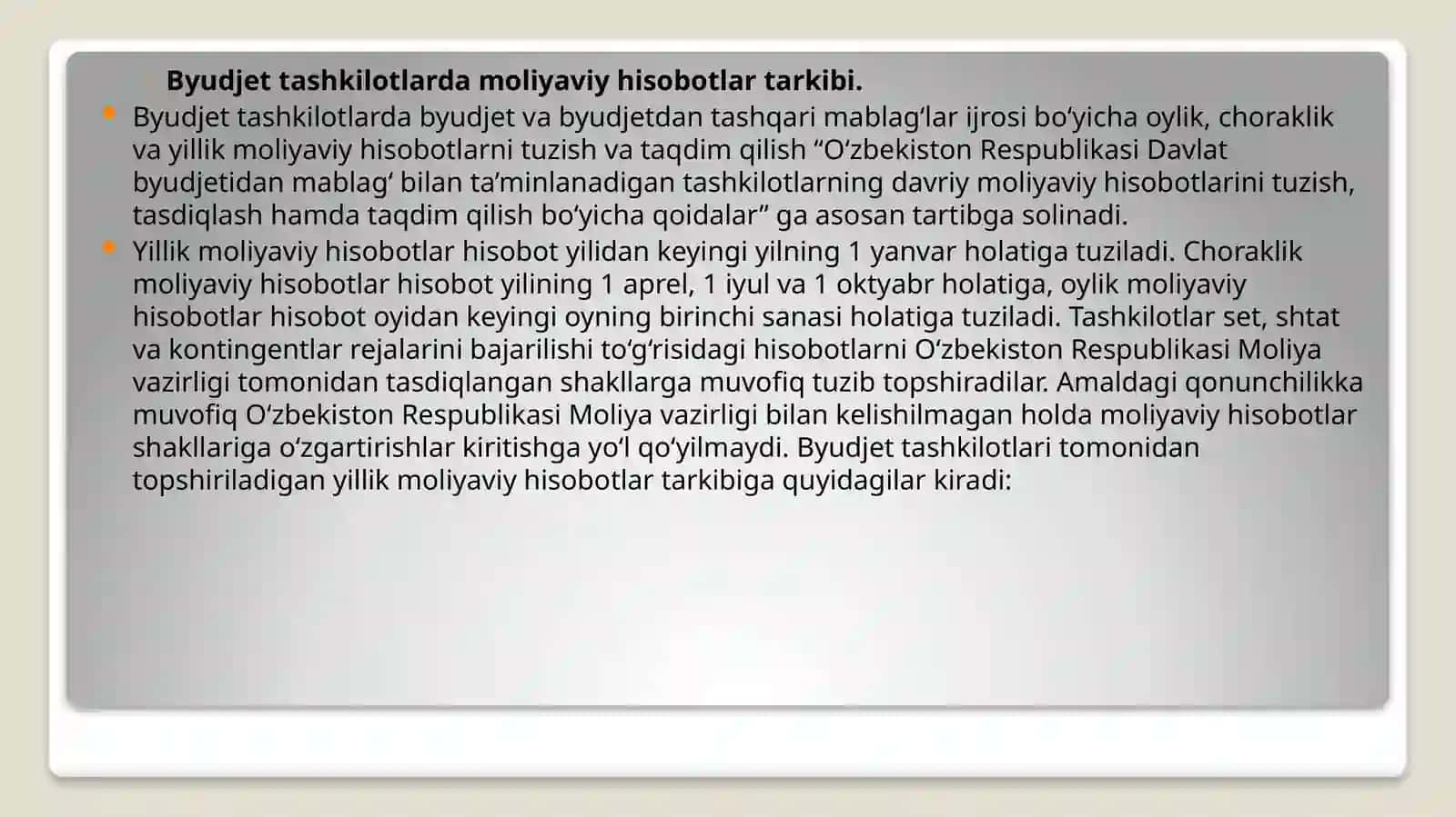 BYUDJET TASHKILOTLARIDA MOLIYAVIY HISOBOTLAR 3