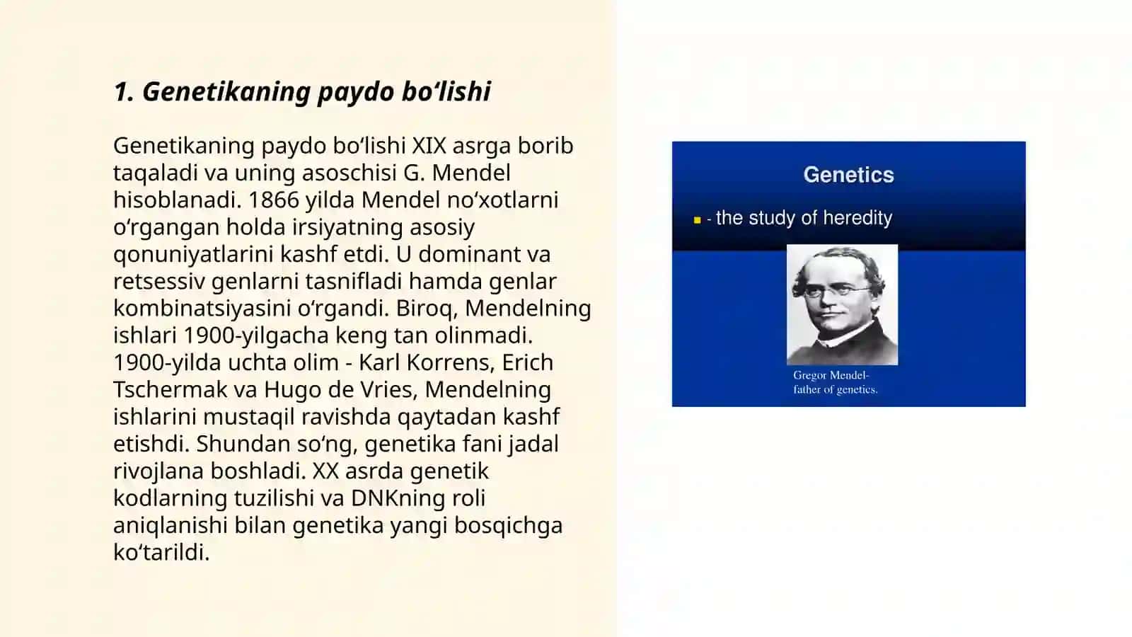 Genetika rivojlanish tarixi 3