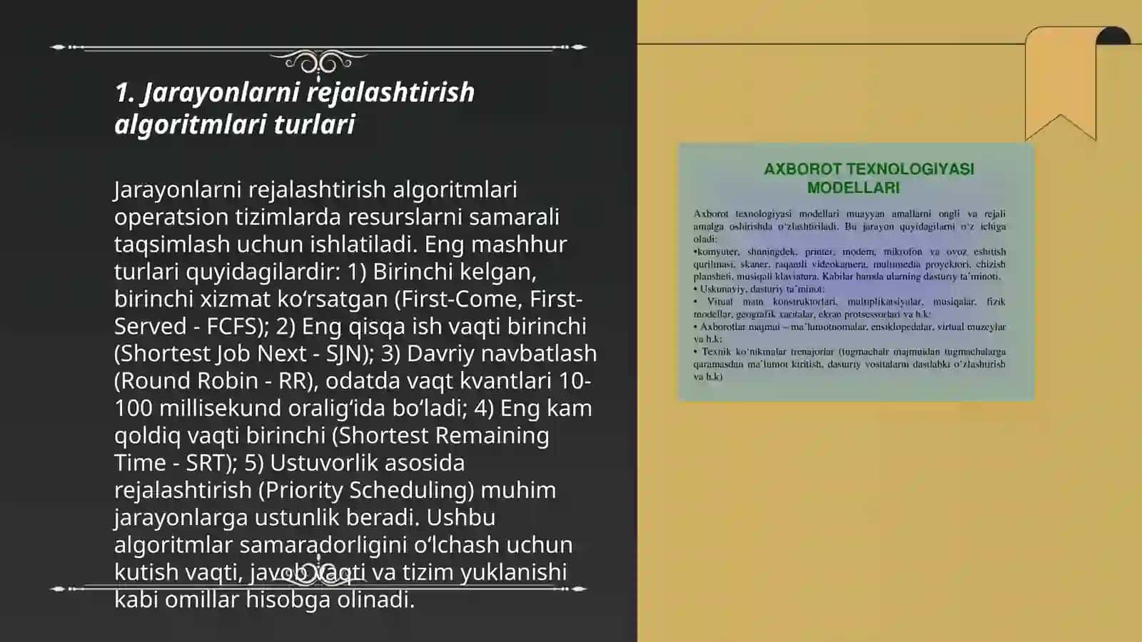 Operatsion tizimlarning jarayonlarini rejalashtirish algoritmlari 3