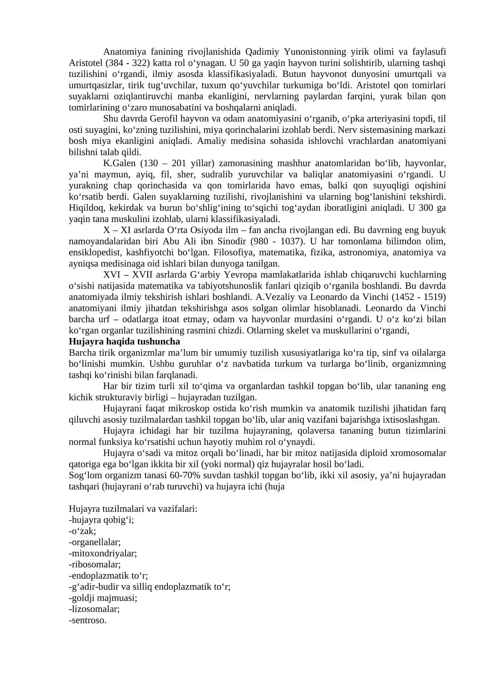 Hayvonlar morfolgiyasi 3