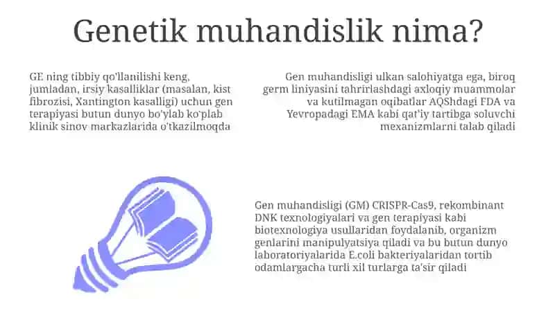 Gen injeneriyasi va uni meditsina amaliyotida qoʻllanilishi 3