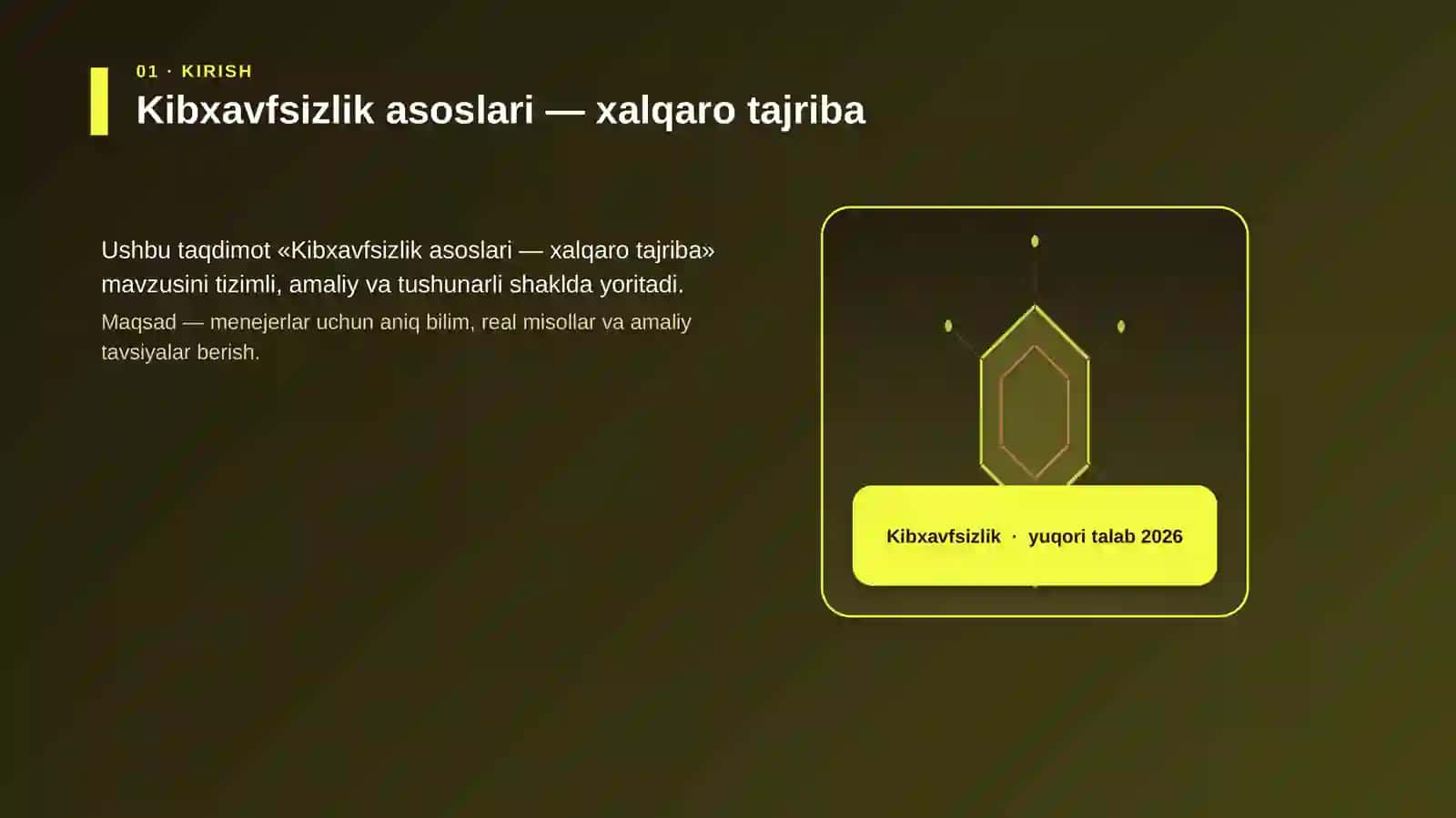 Kibxavfsizlik asoslari — xalqaro tajriba 3
