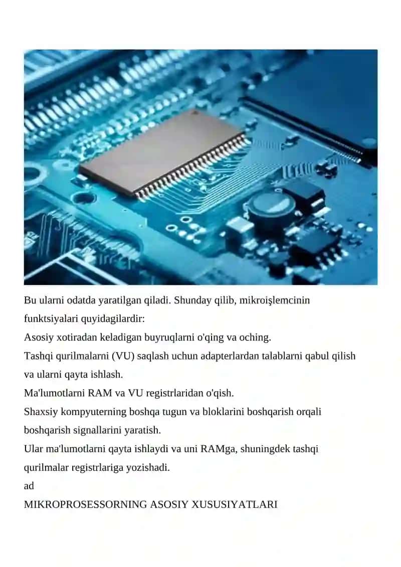 MIKROPROSESSORLAR NIMA? 3