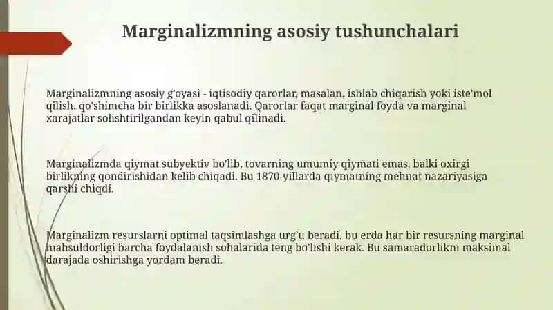 Marjinalizm va yangi klassik holat 3