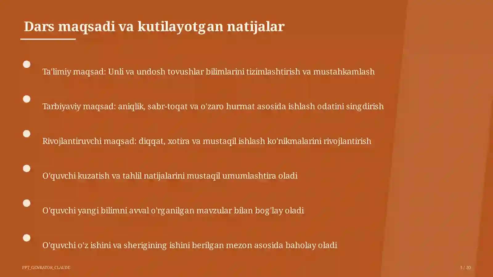 Ona tili va o'qish (1–4) — ochiq dars uchun 3