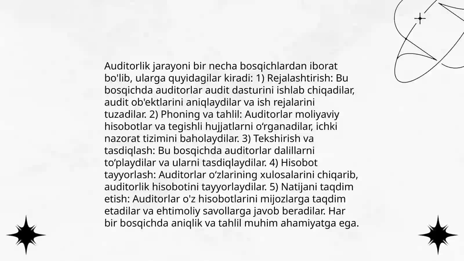 Auditorlik hujjatlari va dalillari 3