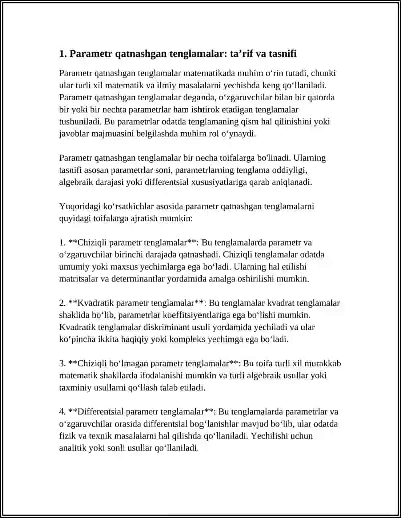 PARAMETR QATNASHGAN TENGLAMALAR VA TENGSIZLIKLAR SISTEMASINI O‘QITILISHI 3